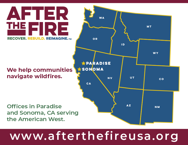 After the Fire Logo with Map Graphic of 11 Western States