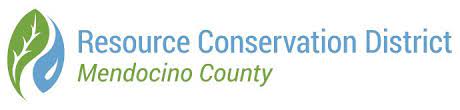 logo for the Mendocino Conservation district in green and blue