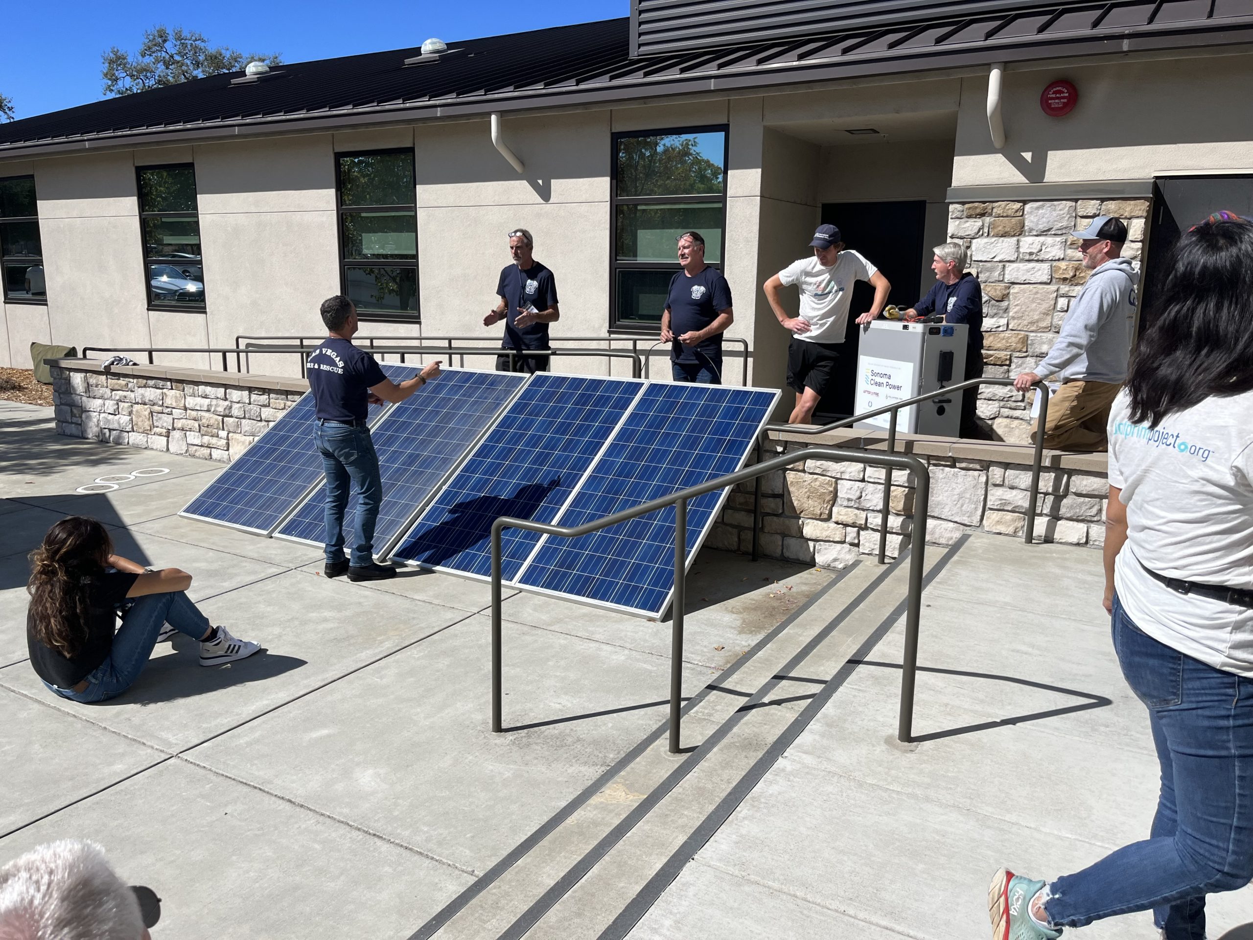 The Footprint Project was on site building three portable solar generators that local volunteer fire departments learned how to build, maintain and use in times of emergency