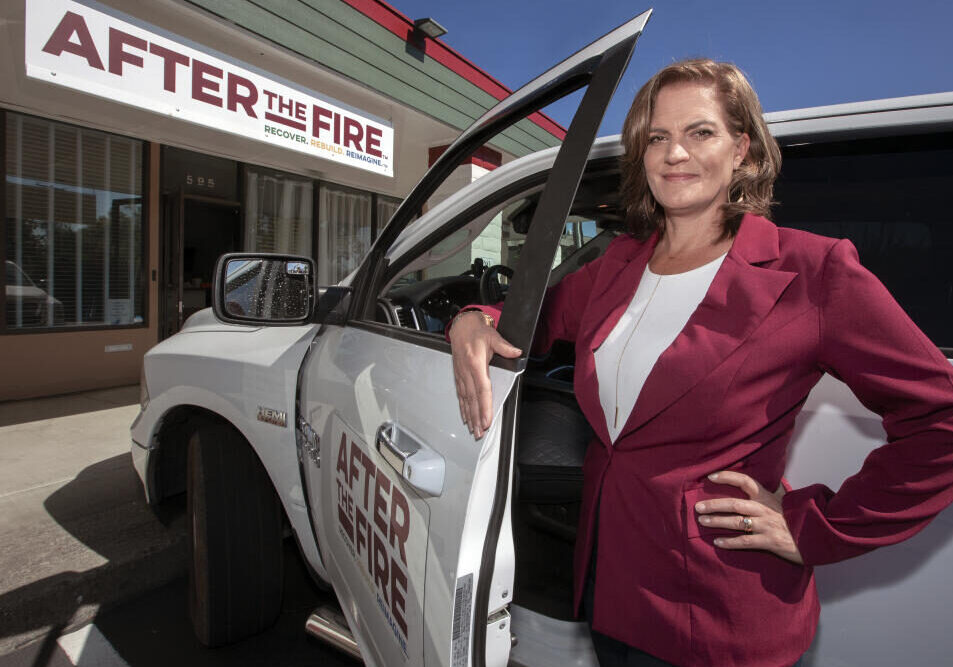 Jennifer Gray Thompson, CEO of After the Fire, on Friday, Oct. 14, 2022. (Robbi Pengelly/Index-Tribune)